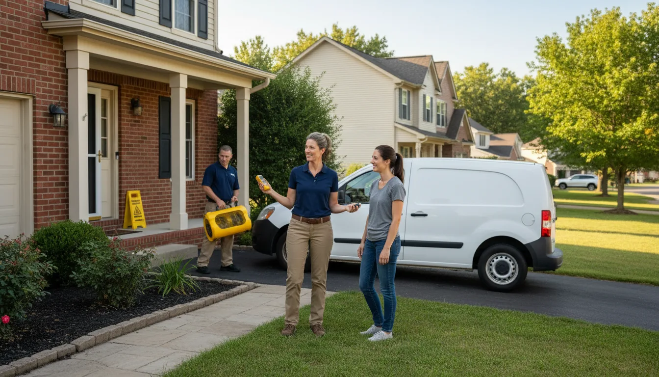 Residential water damage restoration in Wilmington, IL